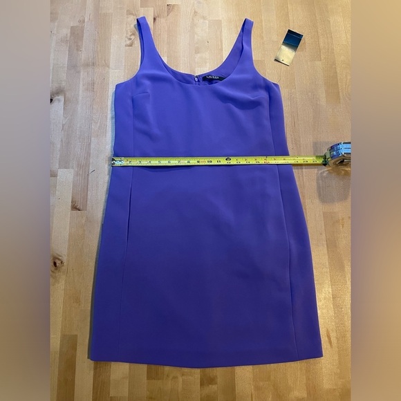 Lauren Ralph Lauren Sleeveless Light Purple Crepe Scoop-neck Above Knee Y2K 8 - Picture 12 of 15